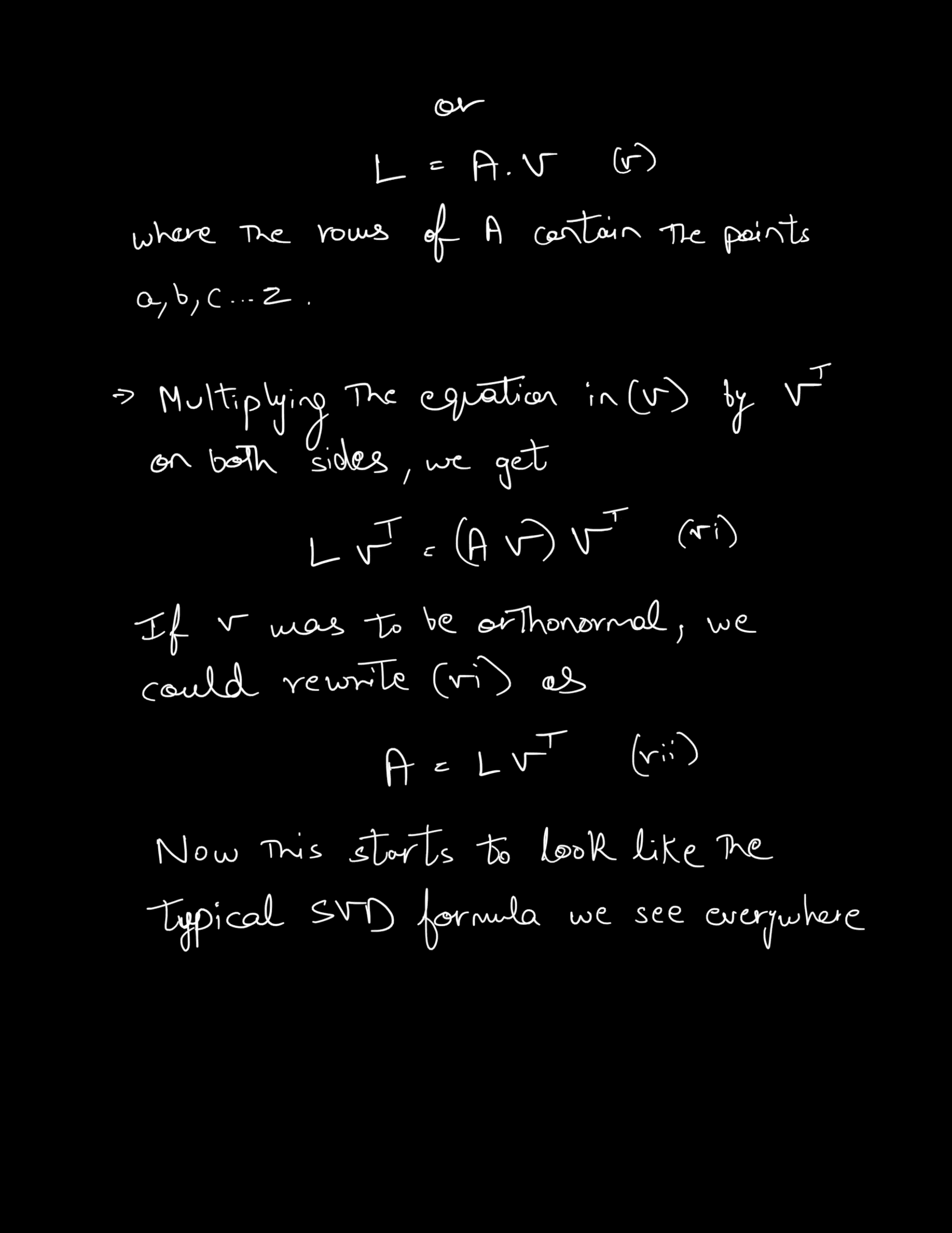 SVD Derivation Part 3