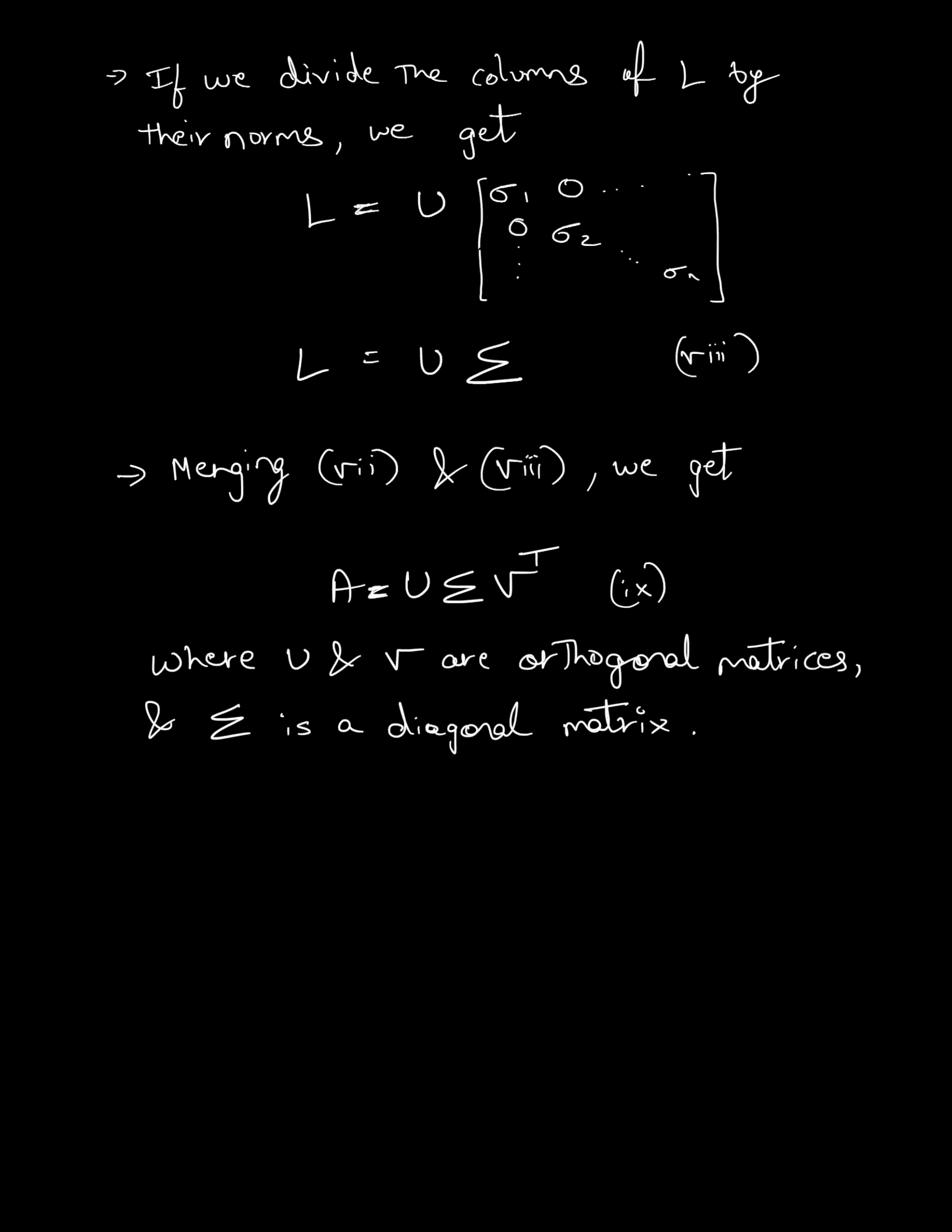 SVD Derivation Part 4