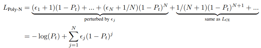 PolyLoss framework formula