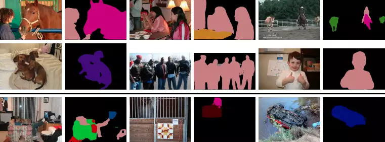 Examples of semantic segmentation